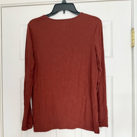 Chico's Rust Long Sleeve Tee - Picture 2 of 3